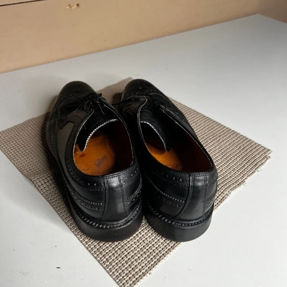 Florsheim Royal Imperial Mens 9 D Black Pebble Grain Leather Longwing Brogues